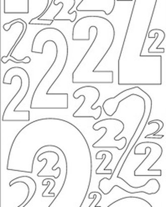 Наклейки контурные "Цифры с №2 " арт. ГЕЛ-16579-1-ГЕЛ0058079 Наклейки контурные "Цифры с №2 " арт. ГЕЛ-16579-1-ГЕЛ0058079