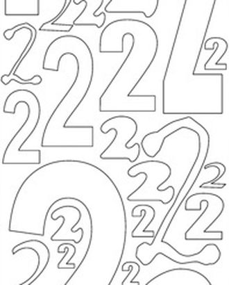 Наклейки контурные "Цифры с №2 " арт. ГЕЛ-22545-1-ГЕЛ0058083 Наклейки контурные "Цифры с №2 " арт. ГЕЛ-22545-1-ГЕЛ0058083
