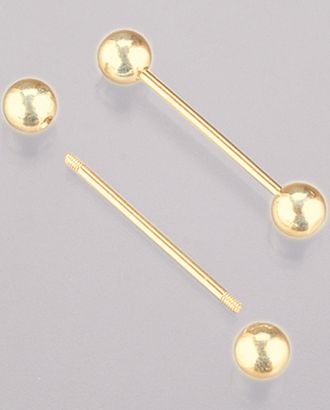 Стержень с резьбой для браслета с 2-двумя шариками арт. ГЕЛ-17990-1-ГЕЛ0066308 Стержень с резьбой для браслета с 2-двумя шариками арт. ГЕЛ-17990-1-ГЕЛ0066308