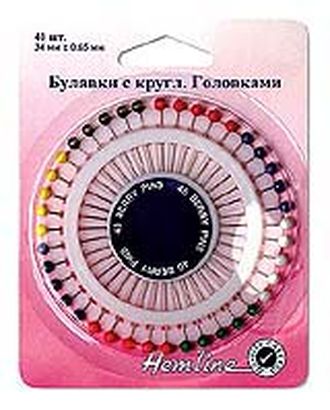 Булавки с круглыми пластиковыми головками "Ягодка" арт. ГЕЛ-5129-1-ГЕЛ0000692 Булавки с круглыми пластиковыми головками "Ягодка" арт. ГЕЛ-5129-1-ГЕЛ0000692
