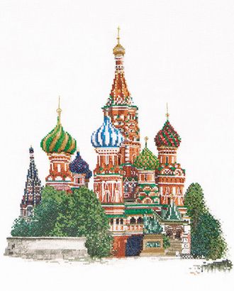 Набор для вышивания "Собор Покрова Пресвятой Богородицы, что на Рву", канва лён 36 ct арт. ГЕЛ-10340-1-ГЕЛ0075907 Набор для вышивания "Собор Покрова Пресвятой Богородицы, что на Рву", канва лён 36 ct арт. ГЕЛ-10340-1-ГЕЛ0075907
