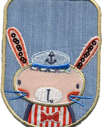 Термоаппликация HKM "Кролик-моряк" арт. ГЕЛ-1076-1-ГЕЛ0082087 Термоаппликация HKM "Кролик-моряк" арт. ГЕЛ-1076-1-ГЕЛ0082087