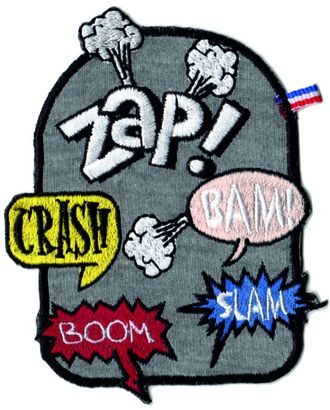 Термоаппликация HKM "ZAP CRASH Boom BAM" арт. ГЕЛ-10205-1-ГЕЛ0083717 Термоаппликация HKM "ZAP CRASH Boom BAM" арт. ГЕЛ-10205-1-ГЕЛ0083717