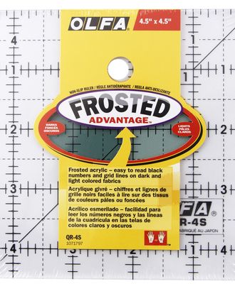 Линейка для пэчворка "Frosted", градация в дюймах, квадрат 4" х 4" арт. ГЕЛ-23437-1-ГЕЛ0088281 Линейка для пэчворка "Frosted", градация в дюймах, квадрат 4" х 4" арт. ГЕЛ-23437-1-ГЕЛ0088281