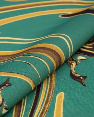 Купить Одежные ткани оттенок малахит Дубайский шелк принт арт. ПШП-209-1-21858.040 оптом в Бресте