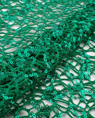 Купить Ткани для вечерних комбинезонов цвет зеленый Кружевное полотно с пайеткой арт. ПАЙ-80-9-21963.009 оптом в Бресте