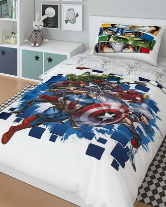 Мстители: Avengers (Поплин КПБ 1,5сп.) арт. КПБЛ-179-1-1820.001 Мстители: Avengers (Поплин КПБ 1,5сп.) арт. КПБЛ-179-1-1820.001