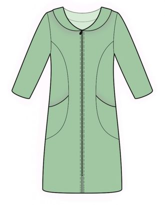 Купить Выкройки женских халатов Выкройка: халат на молнии арт. ВКК-3805-9-ЛК0002043 оптом в Иваново