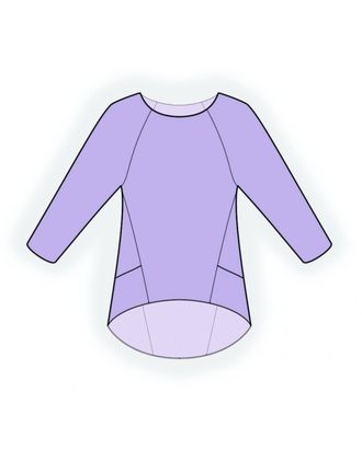 Выкройка: блузон с рукавом_реглан арт. ВКК-2745-1-ЛК0004878 Выкройка: блузон с рукавом_реглан арт. ВКК-2745-1-ЛК0004878
