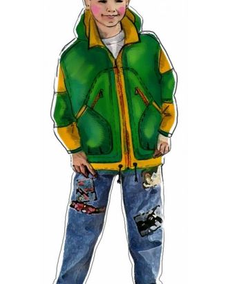 Купить Выкройки детской одежды для мальчиков Выкройка: цветная спортивная куртка арт. ВКК-612-1-ЛК0007034 оптом в Усть-Каменогорске
