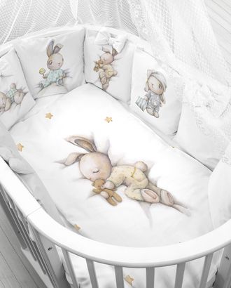 Ткань Premium Soft панели для пошива подушек - "Спящий зайка" арт. ЛГБХ-201-1-ЛГБХ0003007 Ткань Premium Soft панели для пошива подушек - "Спящий зайка" арт. ЛГБХ-201-1-ЛГБХ0003007