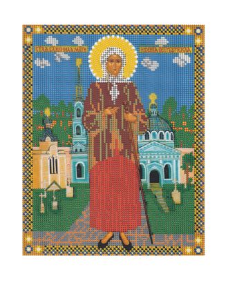 Рис. на ткани "Св. Ксения Петербургская" арт. ПВБ-36-1-16828 Рис. на ткани "Св. Ксения Петербургская" арт. ПВБ-36-1-16828