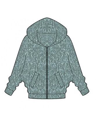Выкройка: толстовка арт. ВКК-1712-1-ЛК0004385 Выкройка: толстовка арт. ВКК-1712-1-ЛК0004385