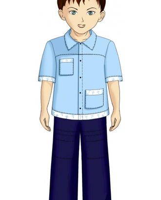 Выкройка: рубашка с асимметричными карманами арт. ВКК-1756-1-ЛК0007103 Выкройка: рубашка с асимметричными карманами арт. ВКК-1756-1-ЛК0007103