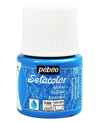 Купить Художественные Контуры "PEBEO" Краска для светлых тканей с микро-глиттером Setacolor 45 мл 329206 бирюза арт. ГММ-10658-8-ГММ0063777 оптом в Бресте