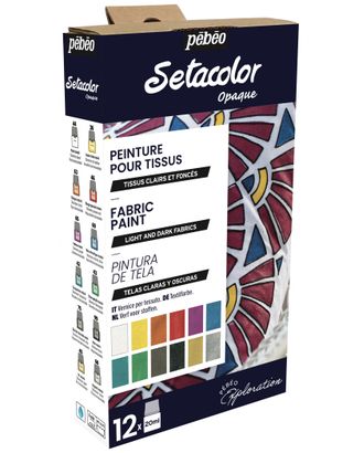 Купить Художественные Контуры "PEBEO" Набор красок Setacolor Shimmer "Исследование" для темных и светлых тканей 12 цв. 20 мл 757481 мерцающие арт. ГММ-100741-1-ГММ074431859874 оптом в Бресте