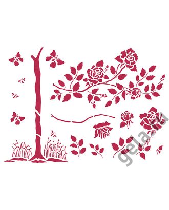 Купить Инструменты для рукоделия Трафарет "Розовый сад" арт. ГЕЛ-12755-1-ГЕЛ0034661 оптом в Усть-Каменогорске