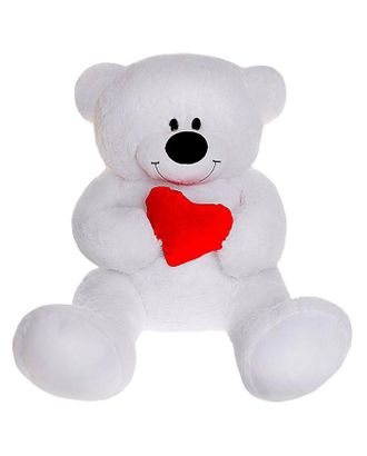 Купить Мягкая игрушка «Мишка» с сердцем, 105 см, цвет белый арт. СМЛ-110203-1-СМЛ0001010242 оптом в Гомеле