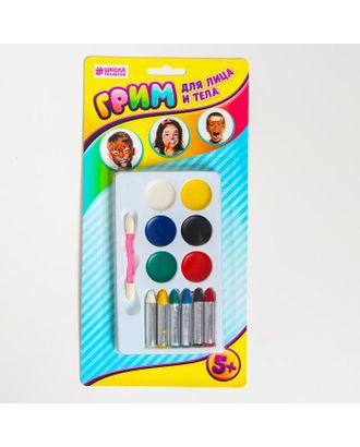 Купить Грим для лица и тела, 6 цветов — 6 карандашей, 6 цветов для нанесения аппликатором арт. СМЛ-126159-1-СМЛ0001231327 оптом в Гомеле