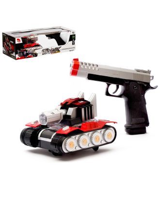 Купить Танк «Артиллерия», с пистолетом, световые и звуковые эффекты, работает от батареек арт. СМЛ-102897-1-СМЛ0000167939 оптом в Гомеле