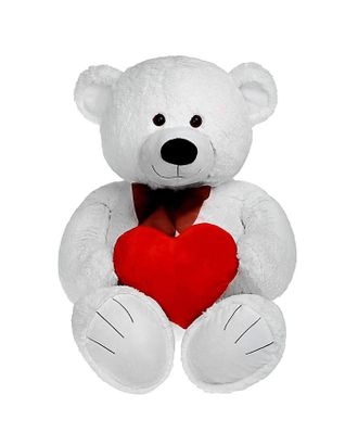 Купить Мягкая игрушка «Мишка Труди с сердцем» 80 см белый арт. СМЛ-198586-1-СМЛ0002057703 оптом в Гомеле