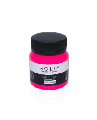 Купить Декоративный гель для волос, лица и тела COLOR GEL Holly Professional, Pink Neon, 50 мл арт. СМЛ-160688-1-СМЛ0007138968 оптом в Гомеле