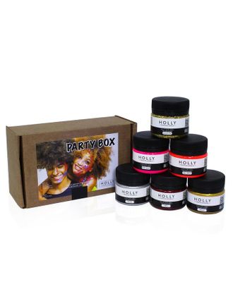 Купить Набор декоративных гелей для волос, лица и тела PARTY BOX Holly Professional, 6 шт, 120 мл арт. СМЛ-160694-1-СМЛ0007138974 оптом в Гомеле